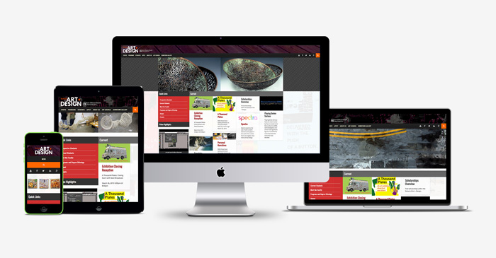 landing page of  SoA+D redesign