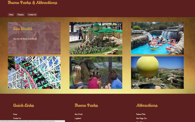 Sandbox.leighcotnoir.com/studentwork/advancedweb/responsive Php/09 Theme Parks/